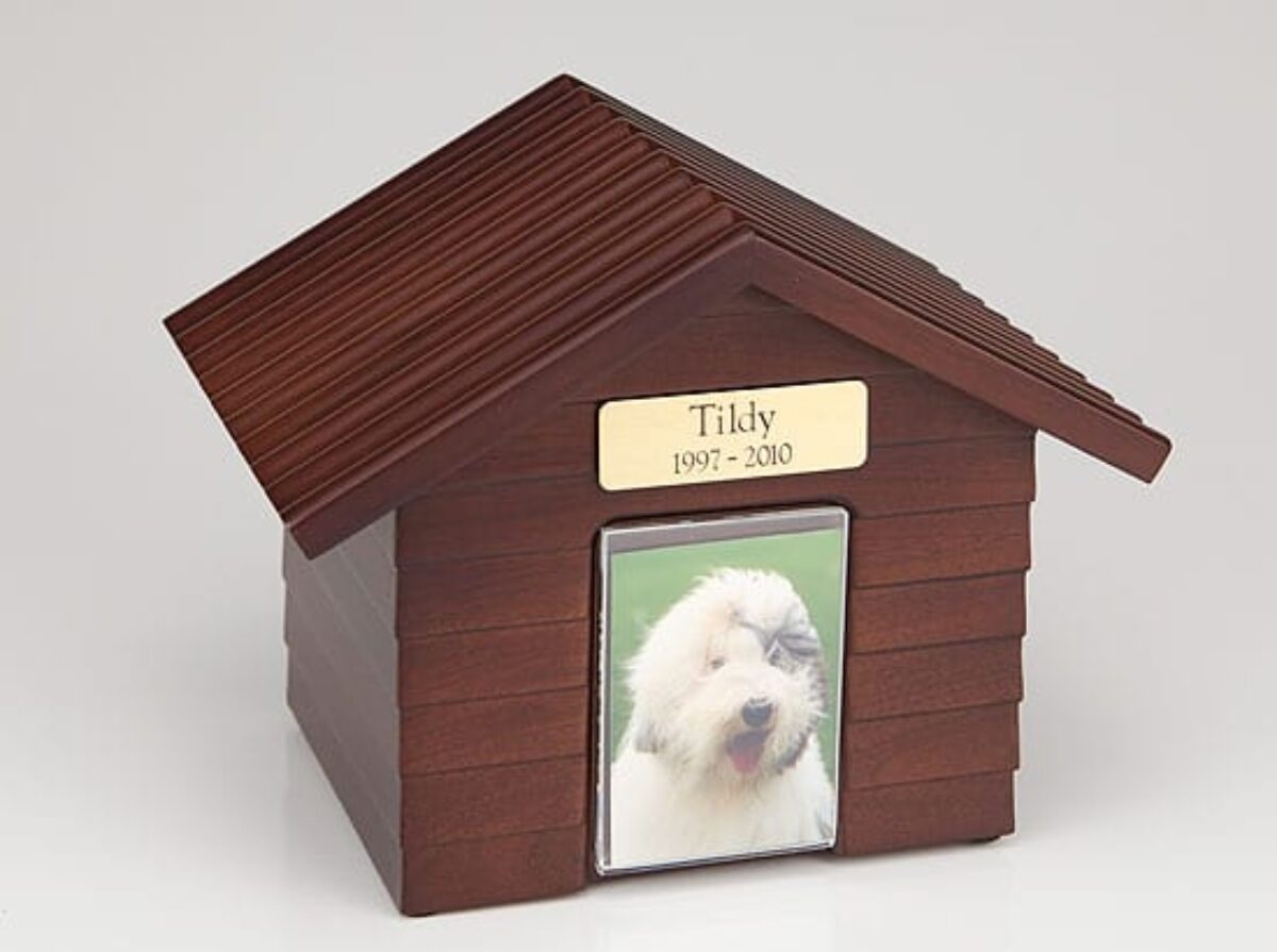 Dog house fashion urn